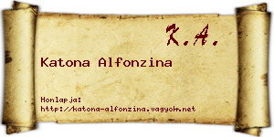 Katona Alfonzina névjegykártya